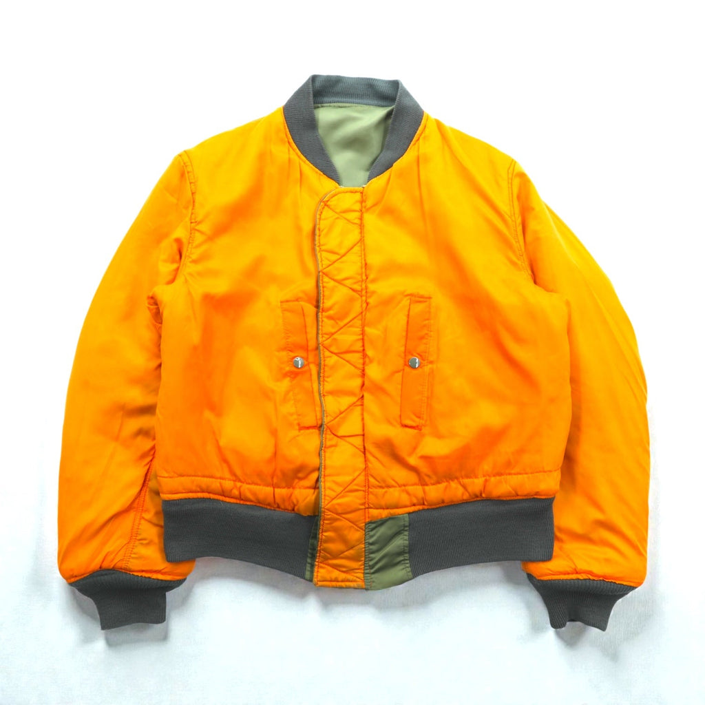 US Military 90s Vintage MA-1 Flight Jacket GREENBRIER 米国製 フライトジャケット M カーキ 中綿 リバーシブル EMARジップ MIL-J-8279 90年代 USA製
