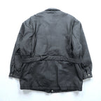 WILSONS 90s Leather Car Coar レザー カーコート チェスターコート L ブラック ウエストベルト付き 90年代