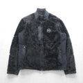 RLX Ralph Lauren ナイロン切替 フリースジャケット L ストレッチ ダブルジップ スタンドカラー ブラック