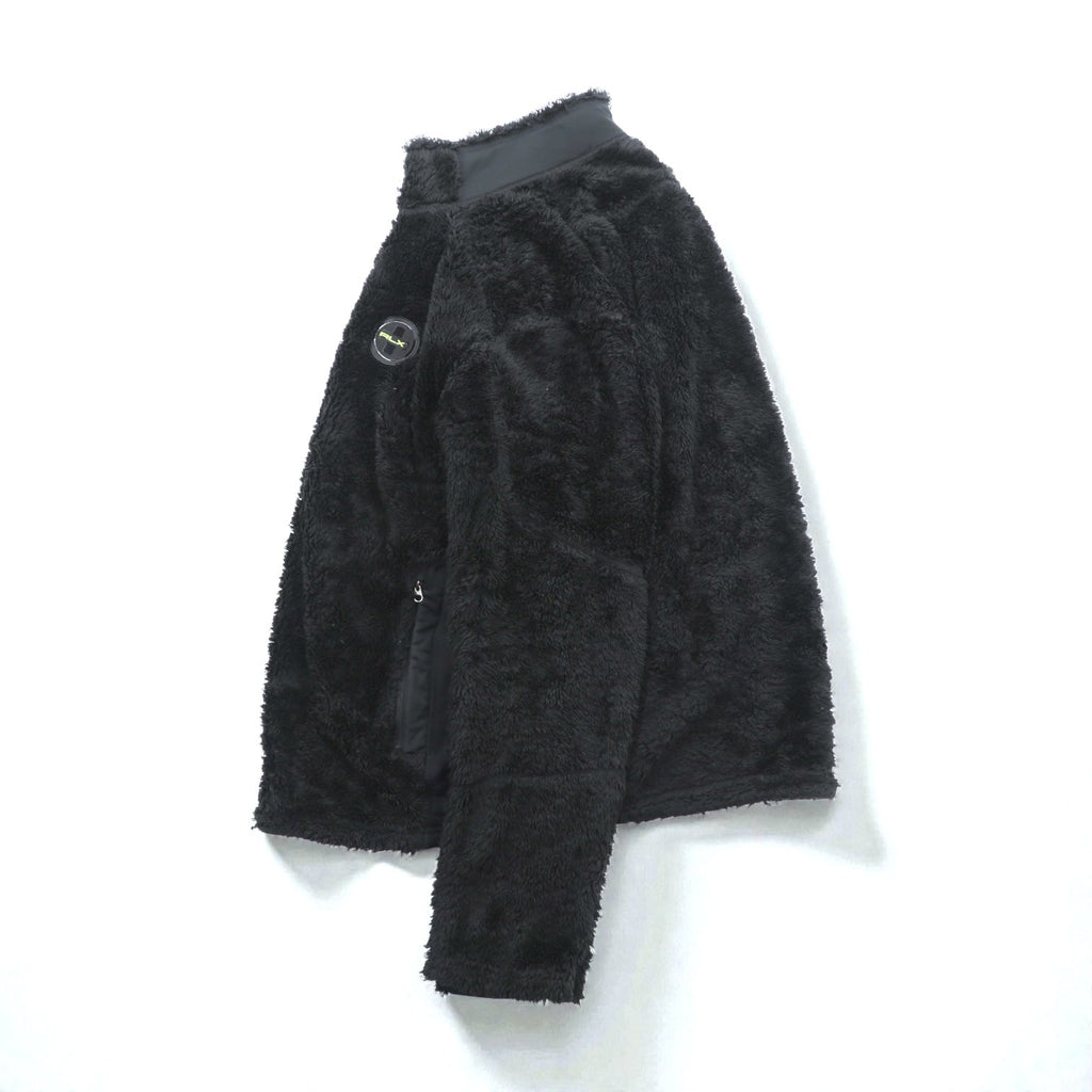 RLX Ralph Lauren ナイロン切替 フリースジャケット L ストレッチ ダブルジップ スタンドカラー ブラック