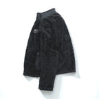 RLX Ralph Lauren ナイロン切替 フリースジャケット L ストレッチ ダブルジップ スタンドカラー ブラック