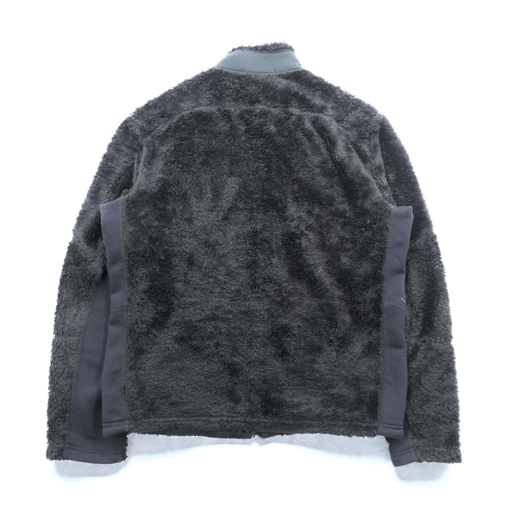 RLX Ralph Lauren ナイロン切替 フリースジャケット L ストレッチ ダブルジップ スタンドカラー ブラック