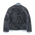 RLX Ralph Lauren ナイロン切替 フリースジャケット L ストレッチ ダブルジップ スタンドカラー ブラック