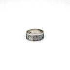 HARLEY DAVIDSON Embossed Logo Silver Ring, Size 18, 925, USA Hallmark RL6