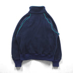 THE NORTH FACE 80s Made in USA Vintage Pullover Fleece Jacket, Small, Navy, Half Zip, High Neck, Stand Collar, Brown Tag, TALON Zip