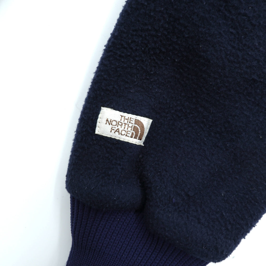 THE NORTH FACE 80s Made in USA Vintage Pullover Fleece Jacket, Small, Navy, Half Zip, High Neck, Stand Collar, Brown Tag, TALON Zip