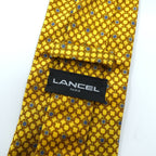 LANCEL イタリア製 ネクタイ ゴールド 総柄 シルク 未使用品