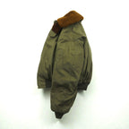 Vintage US AIR FORCE Flight Jacket B-15 ナイロン フライトジャケット L カーキ ムートン ボア襟 チンストラップ 裏ボア YS-513120