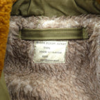 Vintage US AIR FORCE Flight Jacket B-15 ナイロン フライトジャケット L カーキ ムートン ボア襟 チンストラップ 裏ボア YS-513120