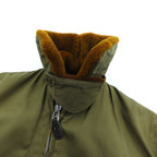 Vintage US AIR FORCE Flight Jacket B-15 ナイロン フライトジャケット L カーキ ムートン ボア襟 チンストラップ 裏ボア YS-513120