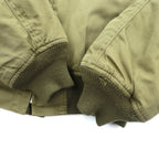 Vintage US AIR FORCE Flight Jacket B-15 ナイロン フライトジャケット L カーキ ムートン ボア襟 チンストラップ 裏ボア YS-513120