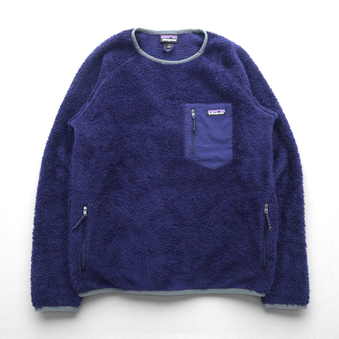 Patagonia Los Gatos Crew Boa Fleece Jacket, Medium, Navy, Pullover Chest Pocket, 25895