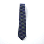Salvatore Ferragamo Tie, Blue Silk, Allover Pattern, Small Print, Insect, Made in Italy