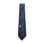 Salvatore Ferragamo Tie, Blue Silk, Allover Pattern, Small Print, Insect, Made in Italy