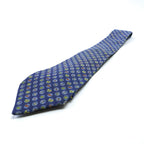 Salvatore Ferragamo Tie, Blue Silk, Allover Pattern, Small Print, Insect, Made in Italy