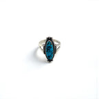 Vintage Navajo Indian Jewelry Ring ナバホ族 ターコイズ リング 指輪 16号 シルバー STERLING ホールマーク 刻印