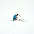 Vintage Navajo Indian Jewelry Ring ナバホ族 ターコイズ リング 指輪 16号 シルバー STERLING ホールマーク 刻印