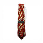 Salvatore Ferragamo tie, red silk, all-over pattern, wild boar, made in Italy