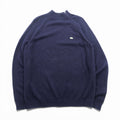LACOSTE Shoulder Zip High Neck Knit Sweater, XL, Navy, French Design
