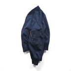 Vintage 80s MA-1 Bomber Jacket フライトジャケット M ネイビー ナイロン 棒TALON 80年代