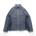 THE NORTH FACE Stand Collar Full Zip Fleece Jacket M Drawcord Gray