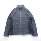 THE NORTH FACE Stand Collar Full Zip Fleece Jacket M Drawcord Gray