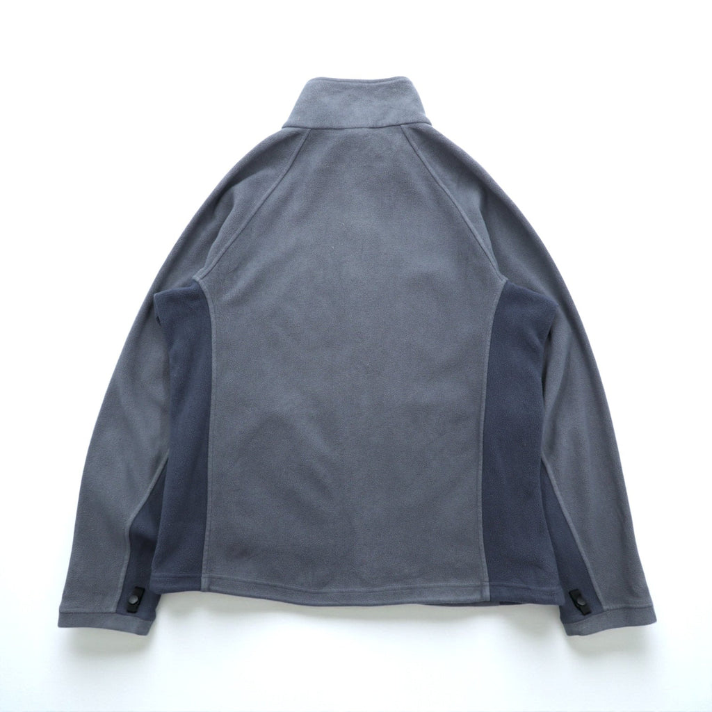THE NORTH FACE Stand Collar Full Zip Fleece Jacket M Drawcord Gray