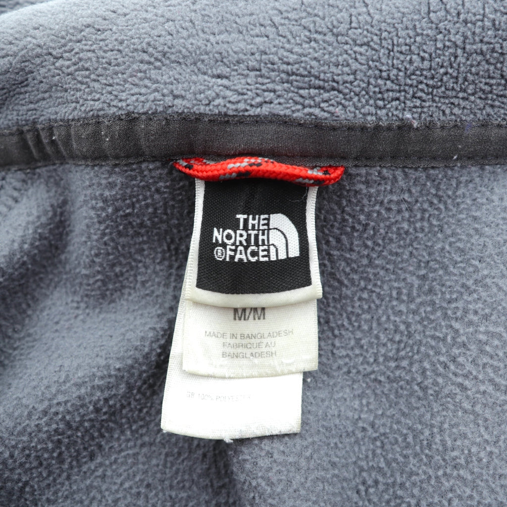THE NORTH FACE Stand Collar Full Zip Fleece Jacket M Drawcord Gray