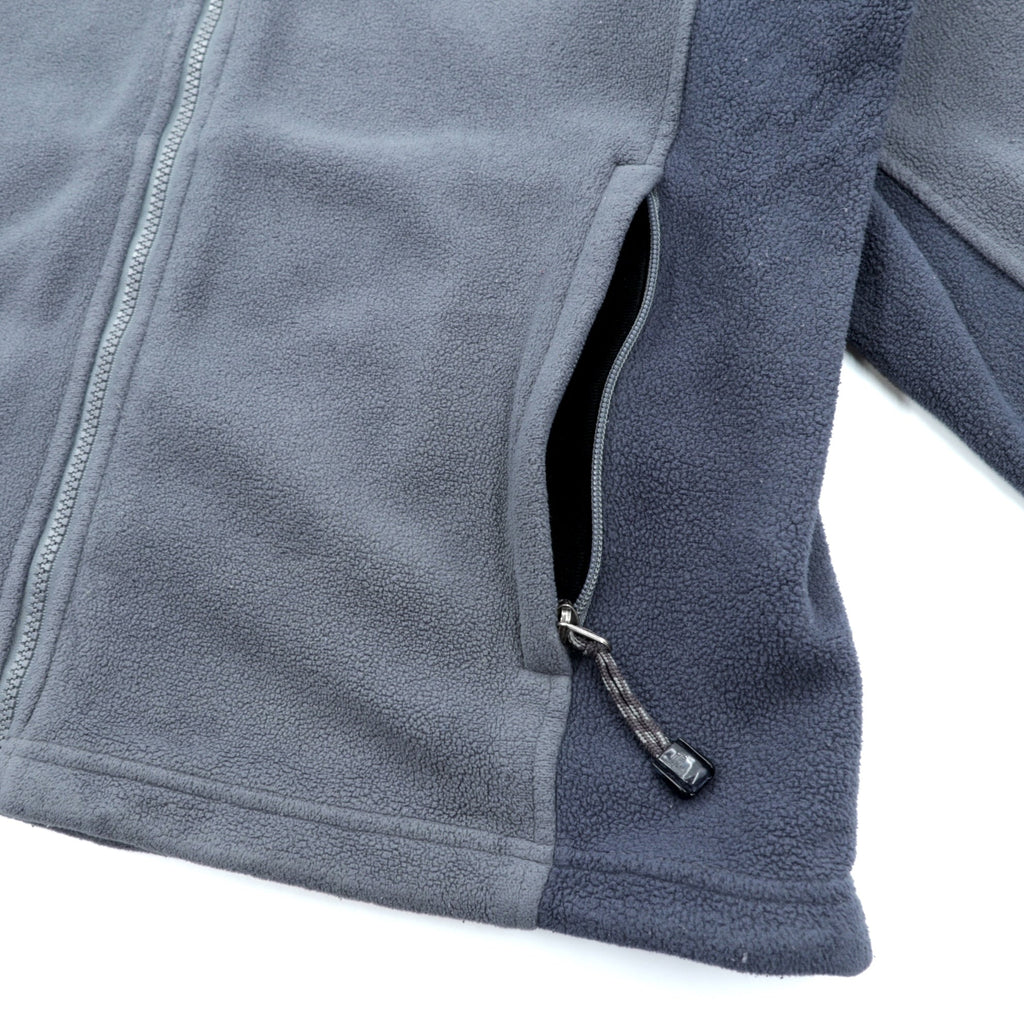 THE NORTH FACE Stand Collar Full Zip Fleece Jacket M Drawcord Gray