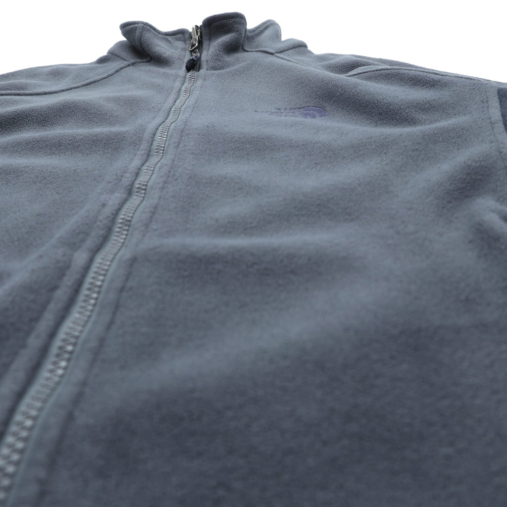 THE NORTH FACE Stand Collar Full Zip Fleece Jacket M Drawcord Gray