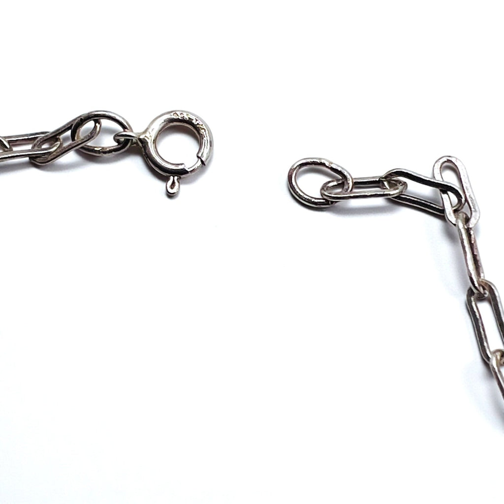 Vintage Sterling Silver Pendant with Turquoise Drop Necklace, Hallmark, Hopi Chain