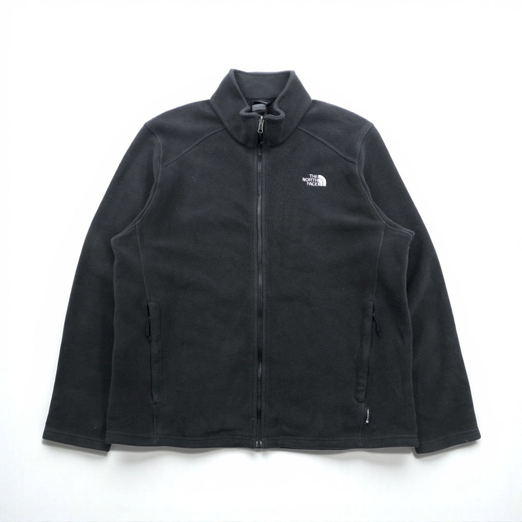 THE NORTH FACE Quick Dry FLASHDRY Fleece Jacket XL Black Drawcord Stand Collar RDT300 AOFC