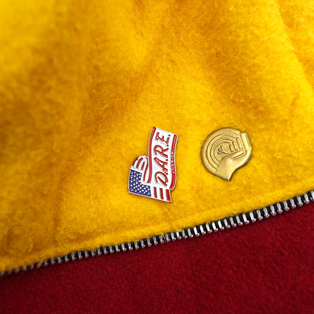 DeLONG 90s Made in USA Vintage Letter Varsity Jacket, XL Wool, Rabbit Hoodie, Sailor Color Embroidery, Patch, and Pin Badge Included.