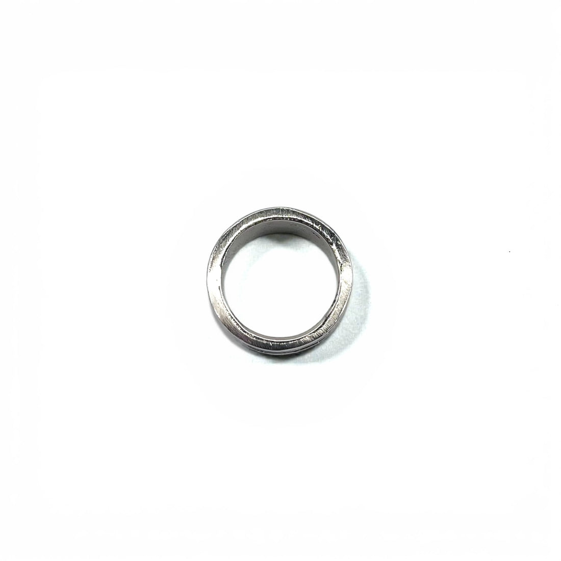Vintage Silver Ring, Roman Numeral, Size 19, 925, Wide, Gothic