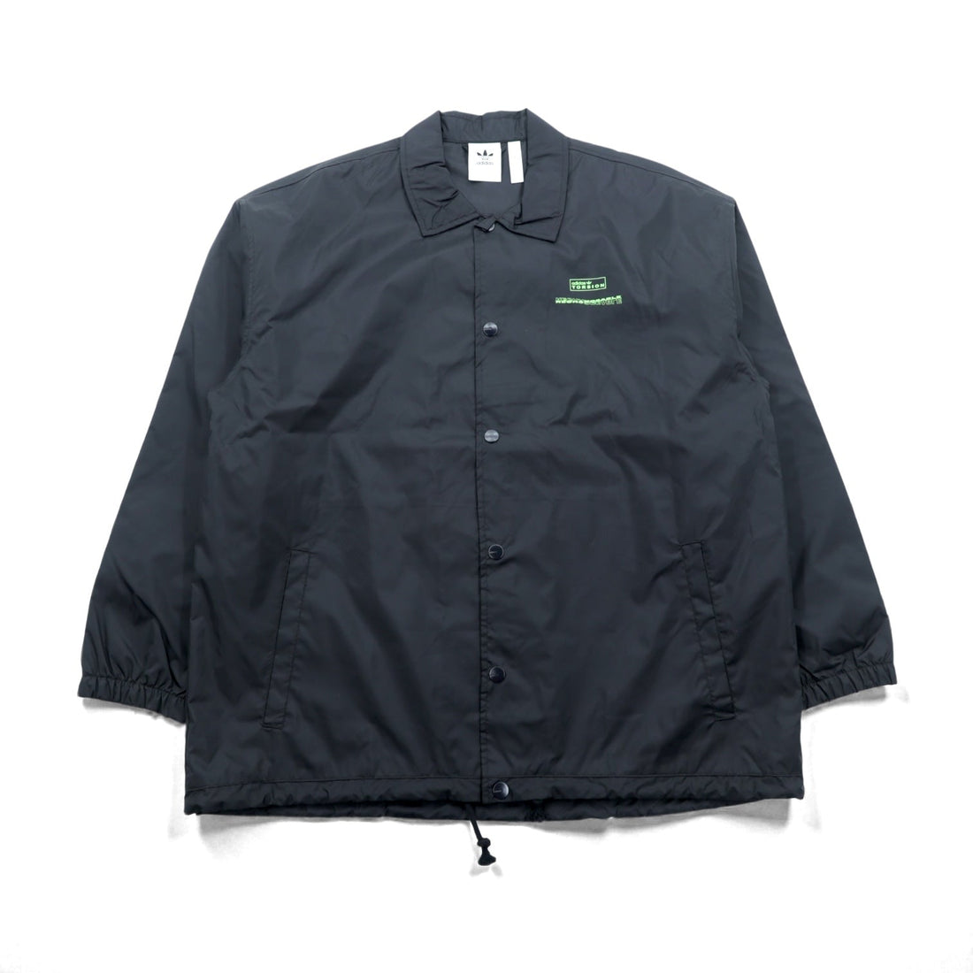 adidas Originals Coach Jacket, XL, Black Drawcord Nylon Torison Retro (GD6012)
