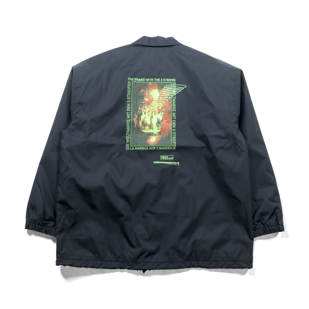 adidas Originals Coach Jacket, XL, Black Drawcord Nylon Torison Retro (GD6012)