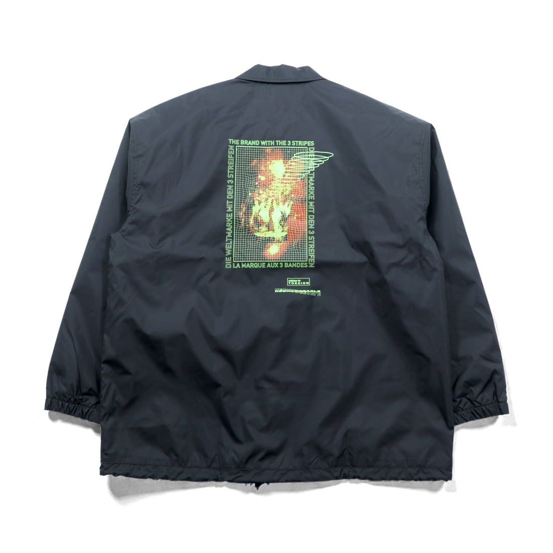 adidas Originals Coach Jacket, XL, Black Drawcord Nylon Torison Retro (GD6012)