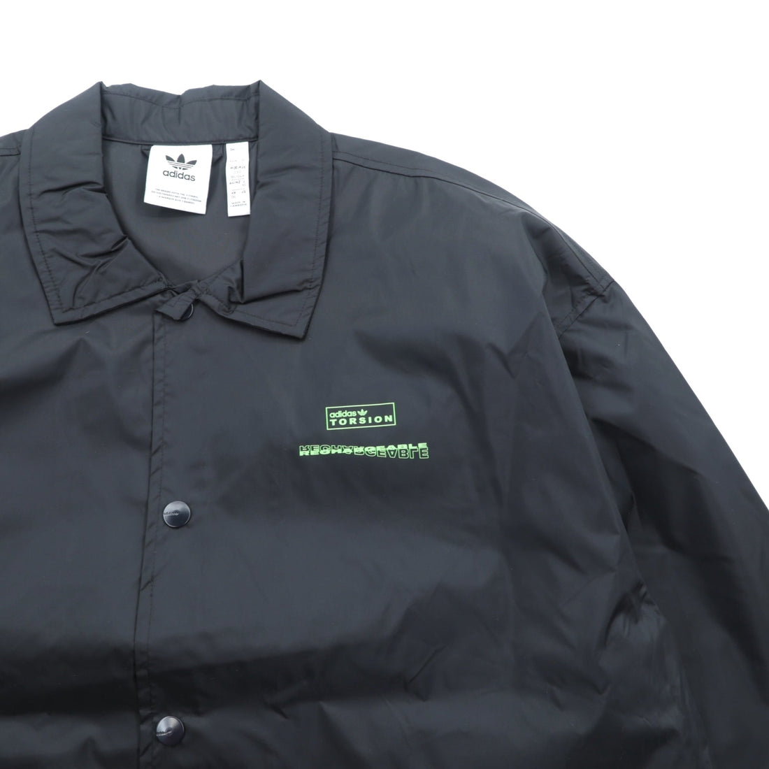 adidas Originals Coach Jacket, XL, Black Drawcord Nylon Torison Retro (GD6012)