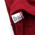 LACOSTE 70年代 ヴィンテージ Vネック ニット カーディガン L レッド アクリル 糸巻タグ
