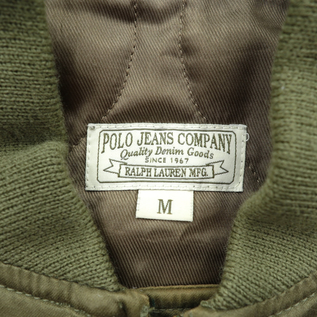 RALPH LAUREN 00年代 L-2A フライトジャケット M カーキ 刺繍 エポレット キルティングライナー POLO JEANS COMPANY