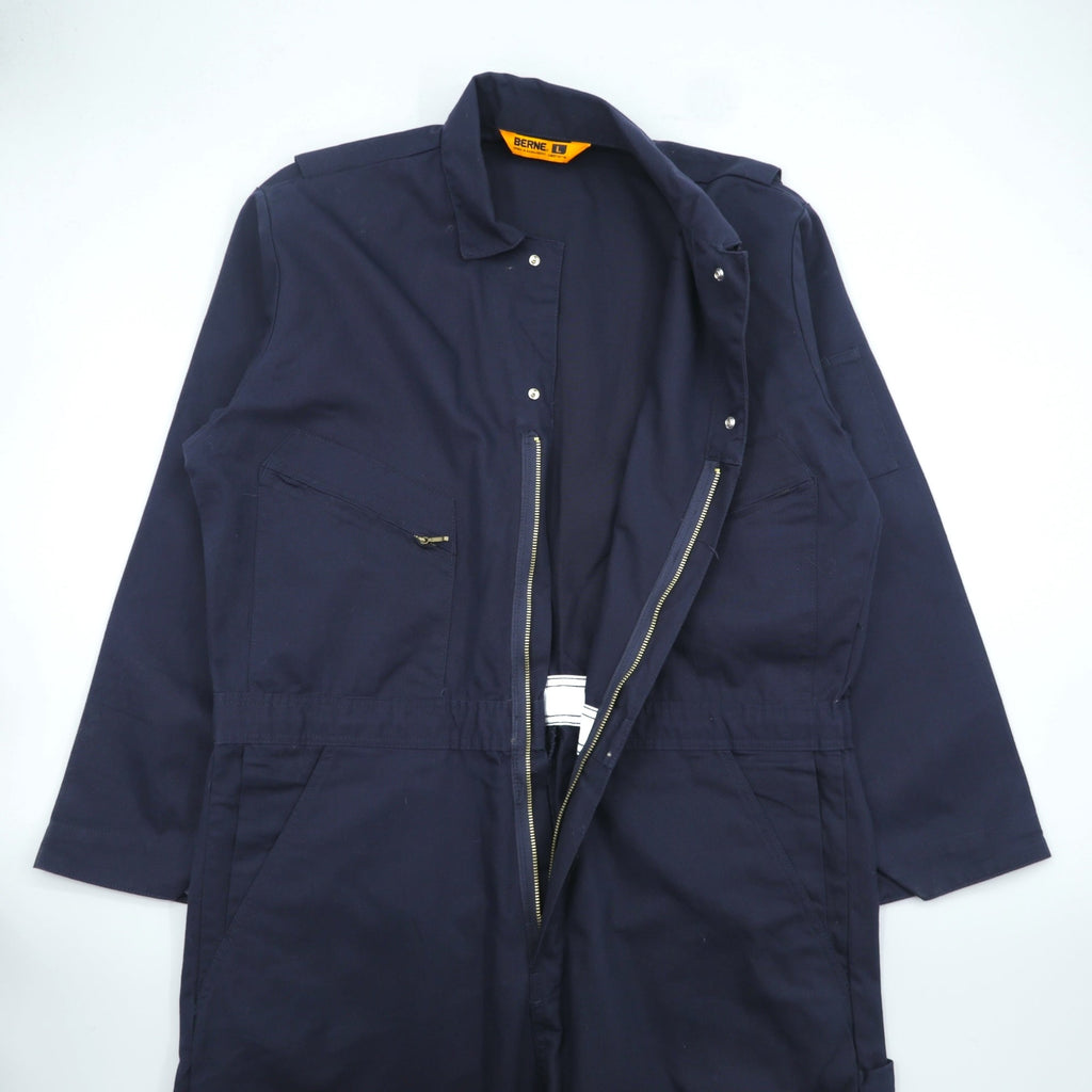 BERNE All-in-One Jumpsuit, Size L, Navy, TALON Zip, C210NV