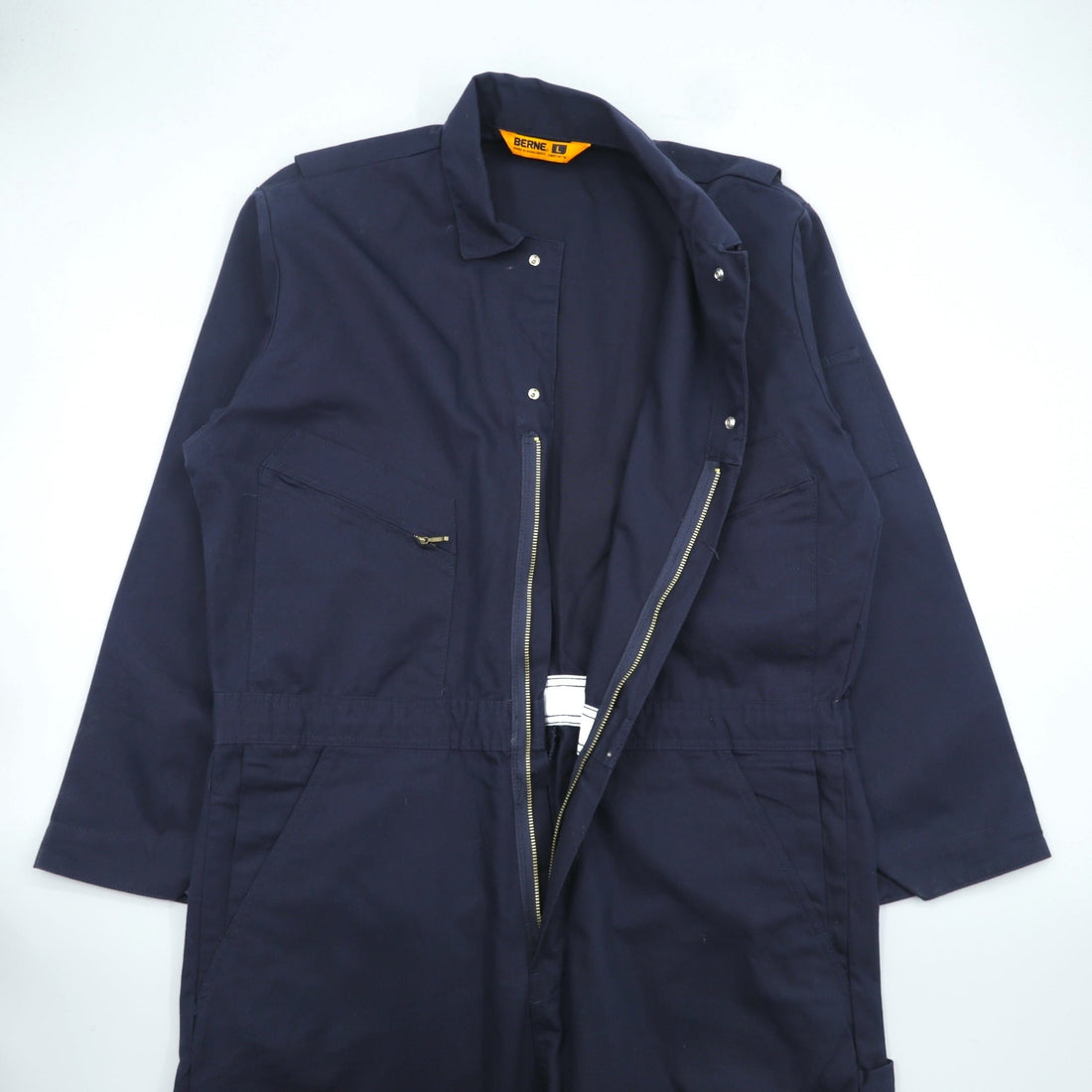 BERNE All-in-One Jumpsuit, Size L, Navy, TALON Zip, C210NV