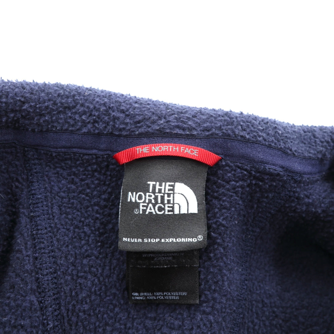 THE NORTH FACE Half Zip Fleece Jacket M Navy Stand Collar Chest Pocket A7TM Overseas Standards