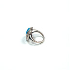 Vintage Indian Jewelry Sterling Silver Ring ターコイズ フェザー リング 指輪 10号 シルバー STERLING 刻印 インディアンジュエリー