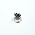 Vintage Indian Jewelry Sterling Silver Ring ターコイズ フェザー リング 指輪 10号 シルバー STERLING 刻印 インディアンジュエリー