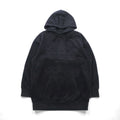 adidas Originals Velour Pullover Hoodie, XL, Black, with a Big Trefoil Logo. ADICOLOR HOODIE IN OVERSIZED FIT. CY3549