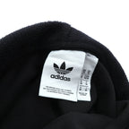 adidas Originals Velour Pullover Hoodie, XL, Black, with a Big Trefoil Logo. ADICOLOR HOODIE IN OVERSIZED FIT. CY3549