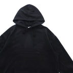adidas Originals Velour Pullover Hoodie, XL, Black, with a Big Trefoil Logo. ADICOLOR HOODIE IN OVERSIZED FIT. CY3549
