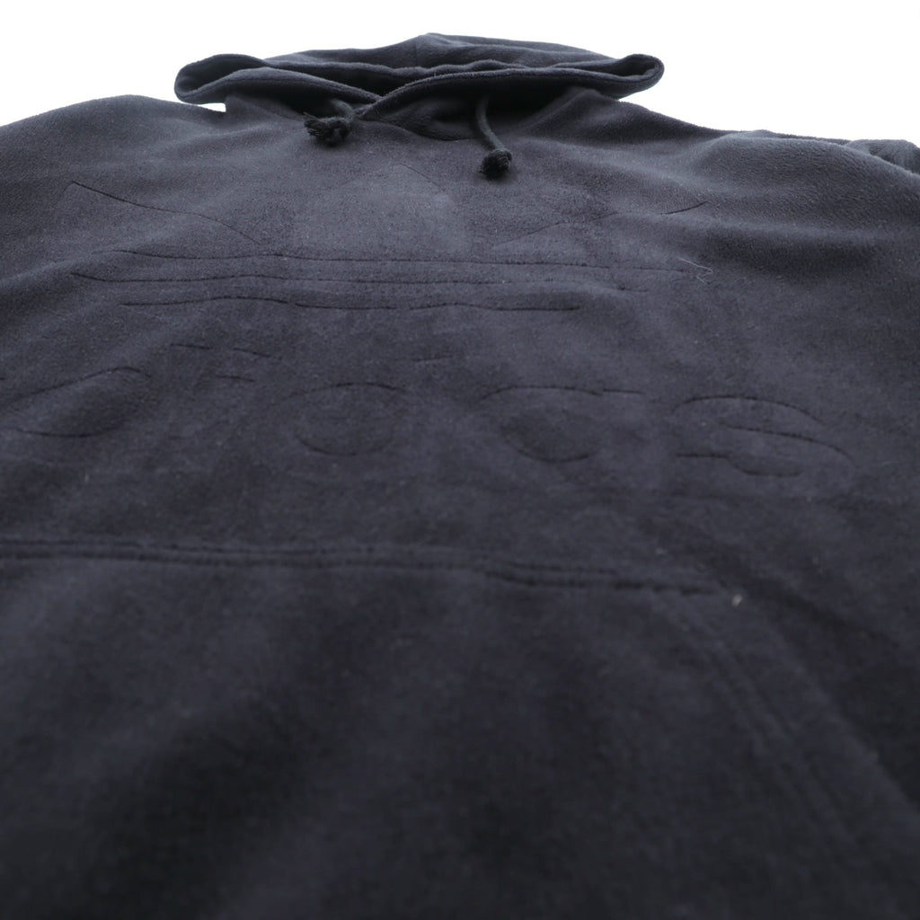adidas Originals Velour Pullover Hoodie, XL, Black, with a Big Trefoil Logo. ADICOLOR HOODIE IN OVERSIZED FIT. CY3549