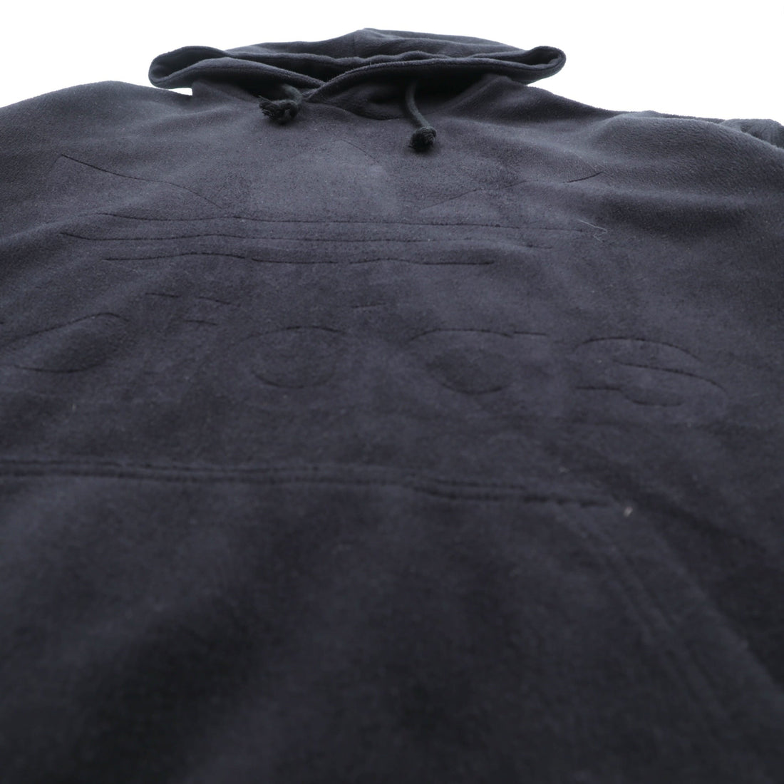 adidas Originals Velour Pullover Hoodie, XL, Black, with a Big Trefoil Logo. ADICOLOR HOODIE IN OVERSIZED FIT. CY3549